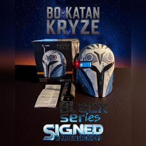 Star Wars Black Series Bo-Katan Kryze premium Electronic Helmet & Costume SIGNED